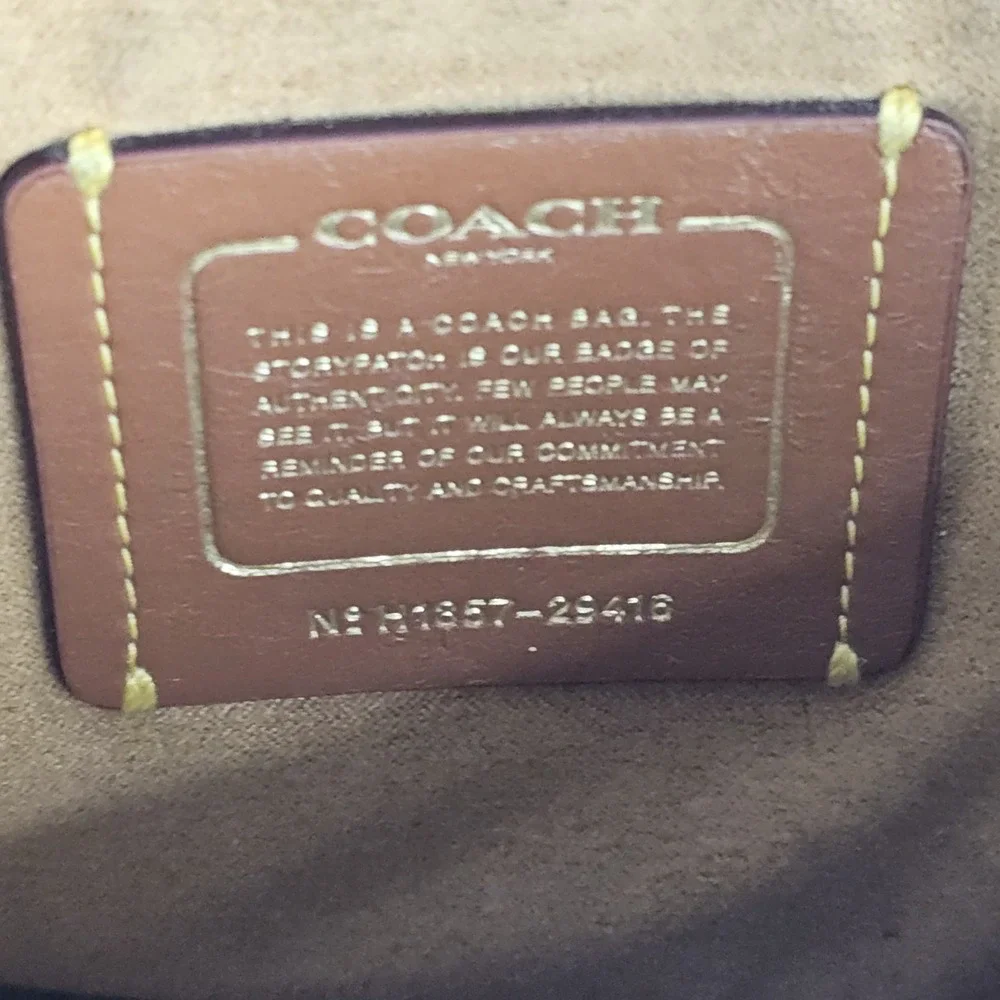 Coach Parker 1941 Rivets Chain Bag Signature Canvas Leather Genuine Snakeskin‎